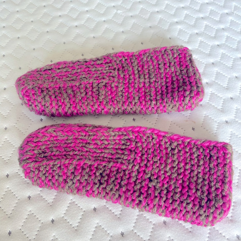 Hand-knit slippers